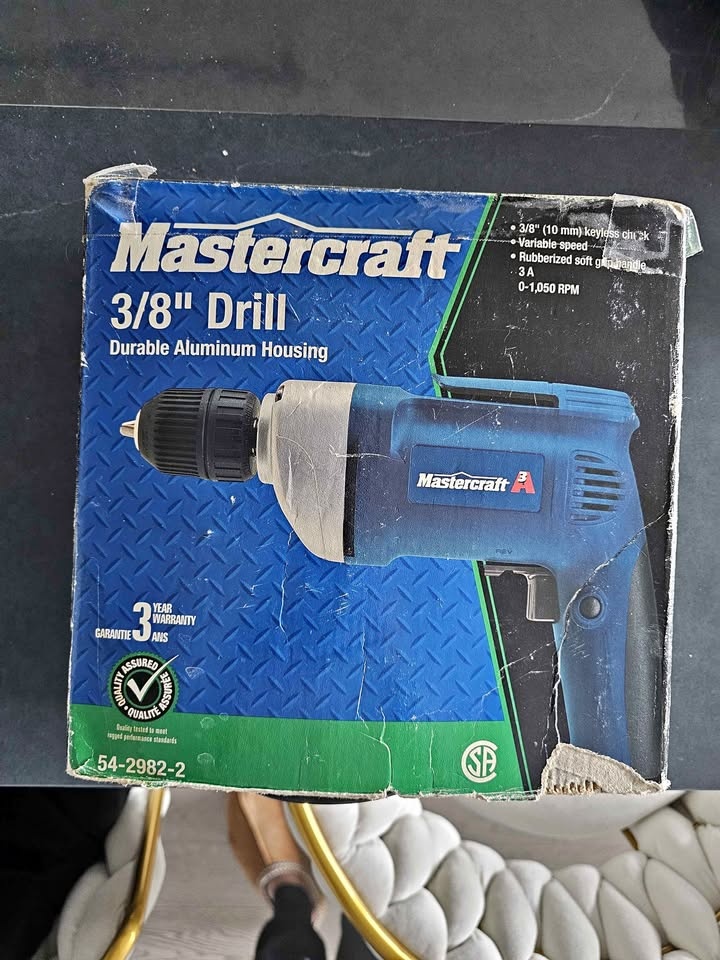 Mastercraft 4-Amp 3/8” Corded Driver Drill with Keyless Chuck