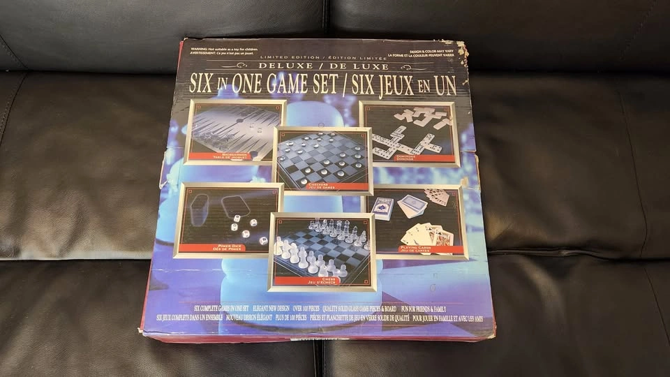 6-in-1 Games Set: Chess, Checkers, Cards, Dominoes, etc.