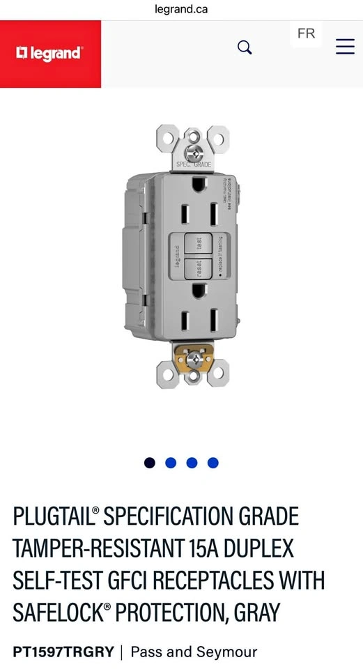 Legrand GFCI Receptacles - 15A Tamper-Resistant (20 units)