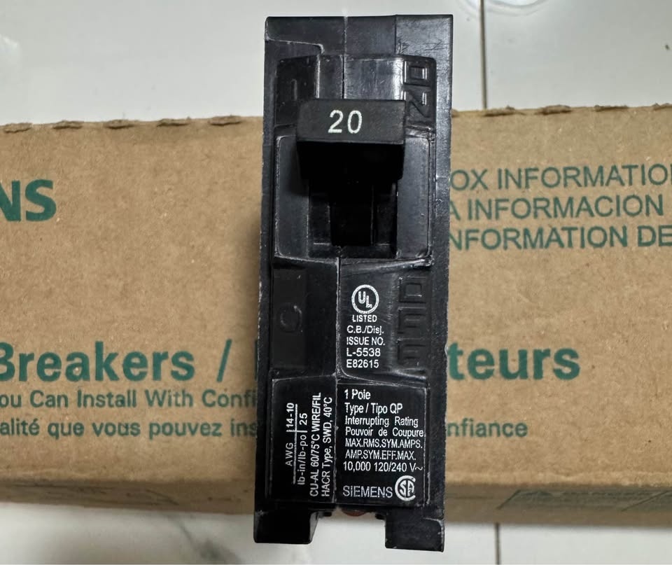 Siemens Q120 20-Amp Single Pole Type QP Circuit Breaker - photo 3