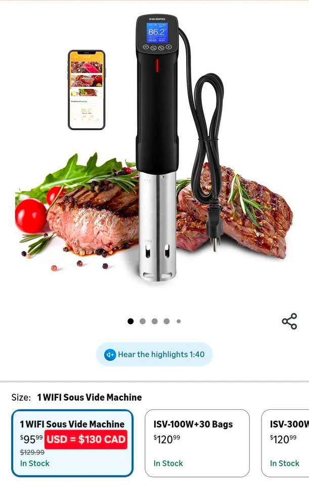 Steak Sous Vide WiFi Cooker (1000W) for Kitchen - photo 2