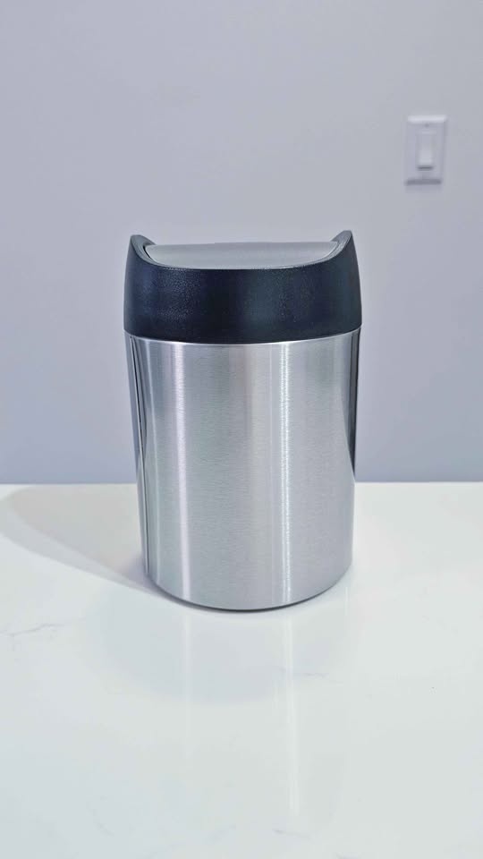 Simplehuman 1.5L Mini Swing Lid Can - Silver/Black (Discontinued - photo 3