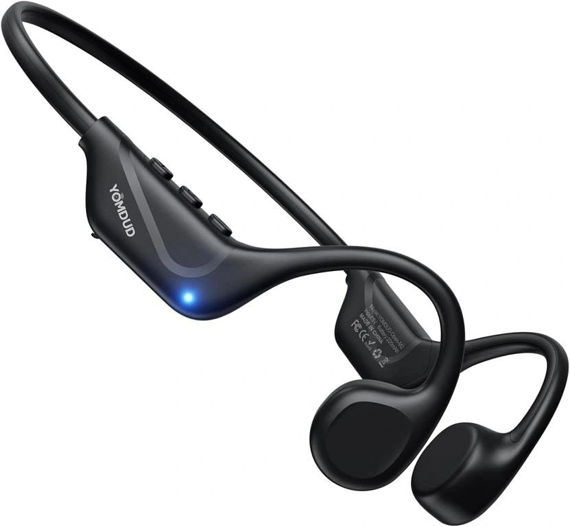 Open Ear Wireless Headphones with Mic, Bluetooth - Waterproof -