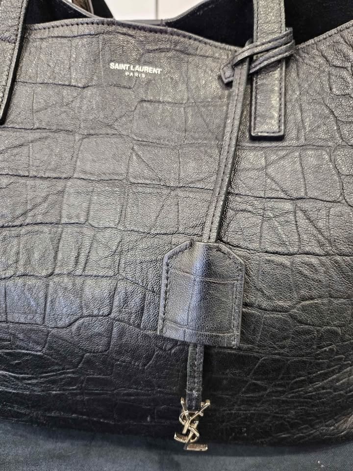 YSL Saint-Laurent Shopping Tote Black Leather - photo 3
