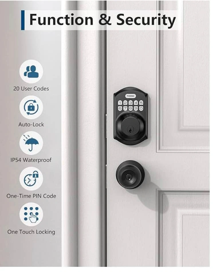 TEEHO TE001 Keyless Entry Door Lock with Keypad - photo 5