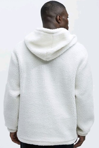 Lakers NBA Sherpa Hooded Sweatshirt, White, Size L - photo 5