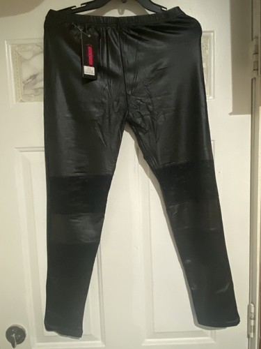 NEILIXIL Women's Leather Pants with Black Transparencies - XL - photo 2