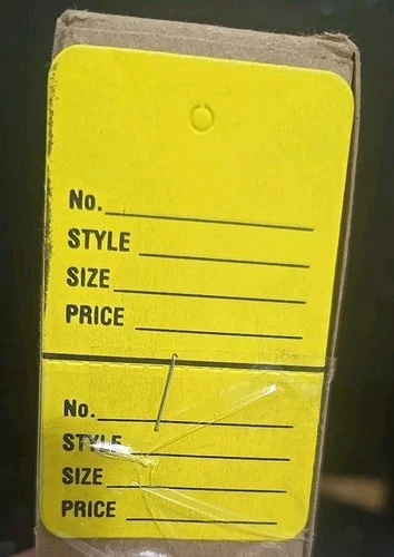 1000 Yellow Paper Hang Tags for Clothing (7cm x 4cm) - photo 2
