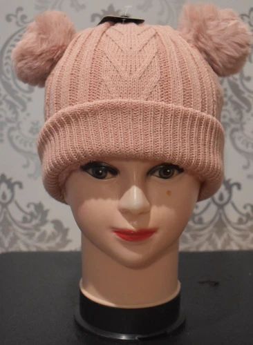 Women Girl Kids Thick Warm Winter Knitted Hat Cap Beanie With Fu - photo 3