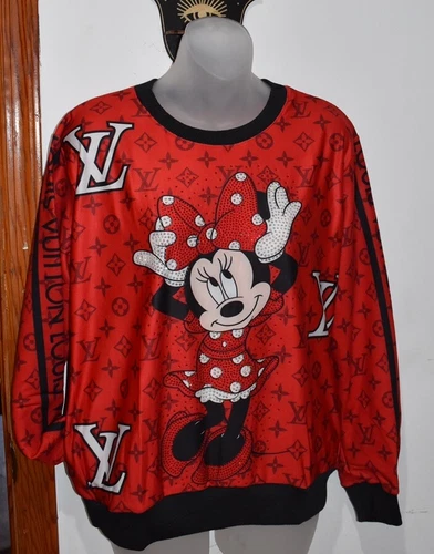 Disney Cartoon Sweatshirt with Rhinestones - Women's M/L