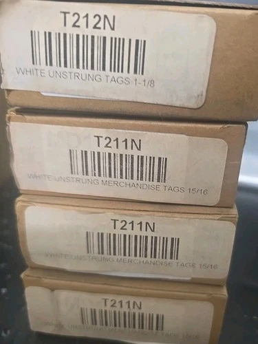 Plain white price tags, small #2, no string. Box of 1000 - photo 2
