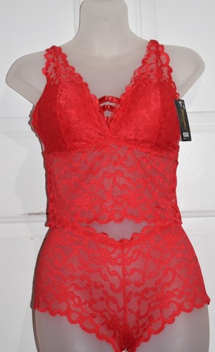 Women's Lace Lingerie Set - Red, Black, Curuba, One Size