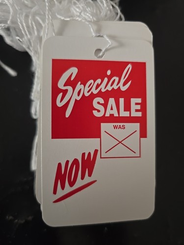 Price Tags with String for Clothing & Shoes (3"x2")