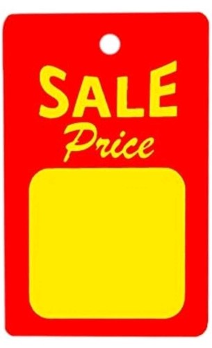 Red/Yellow Price Hang Tags - 1 3/4 x 2 7/8 - 1000/Box