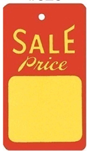 Red/Yellow Price Hang Tags - 1 3/4 x 2 7/8 - 1000/Box - photo 2