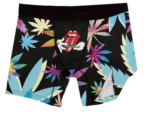 Men's Boxer, Sporty, Breathable, Lip Print, Maple Leaves, Size M - photo 4