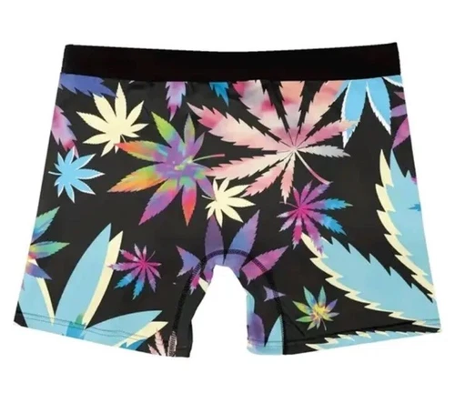 Men's Boxer, Sporty, Breathable, Lip Print, Maple Leaves, Size M - photo 5