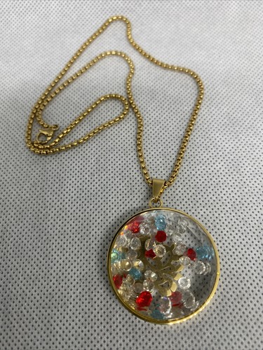 Stainless Steel 11" Long Neck Chain with Mom Medal - photo 3