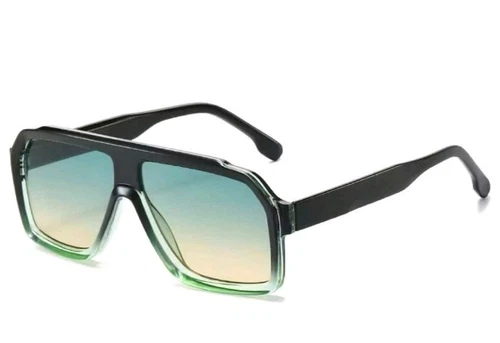 Square Pilot Sunglasses - Vintage, Unisex, Double Frame