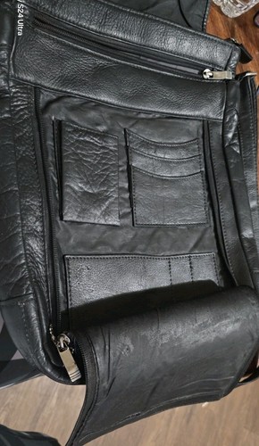 Vintage EKA Black Leather Shoulder Bag - Unisex - photo 5