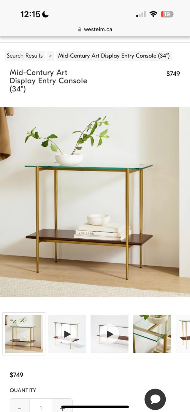 West Elm Mid-Century Console Table (34") - photo 3