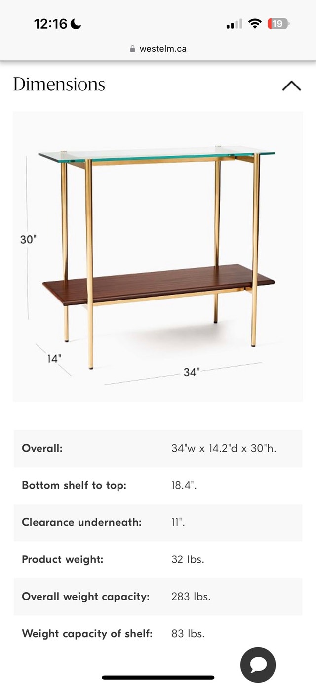 West Elm Mid-Century Console Table (34") - photo 4