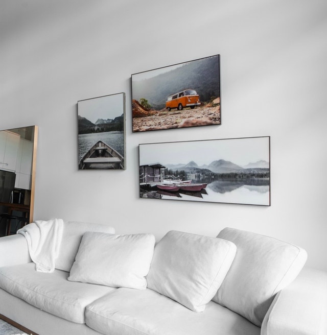 3-Piece Crystal Glass Wall Art Set (Modern Landscape)