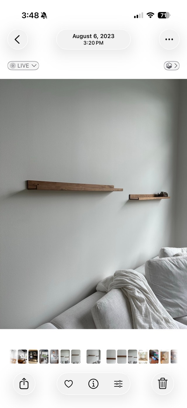 EQ3 Harvest Art Ledge, Walnut (36") - 2 Available - photo 4