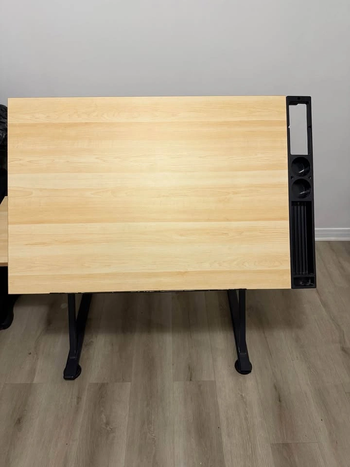 NNEDSZ Tilt Drafting Table Natural Black architect desk office a - photo 3