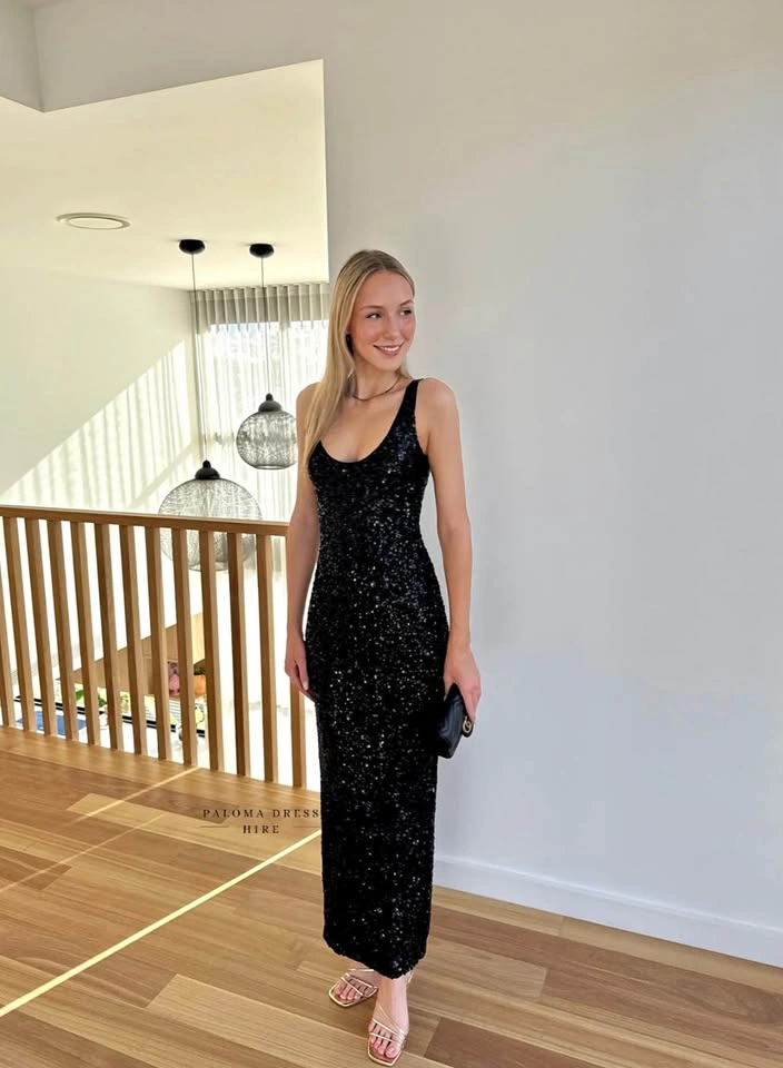 Janhvi Maxi Dress - Black M L size best offer