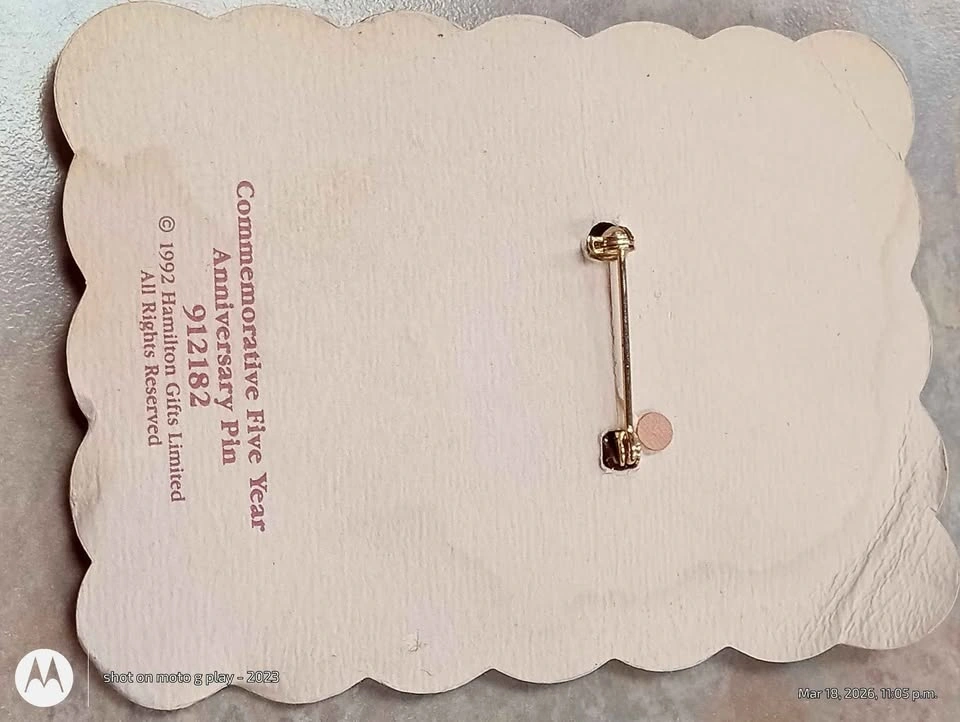 Vintage 1990s Victoriana Style Pin Brooch on Card - photo 3