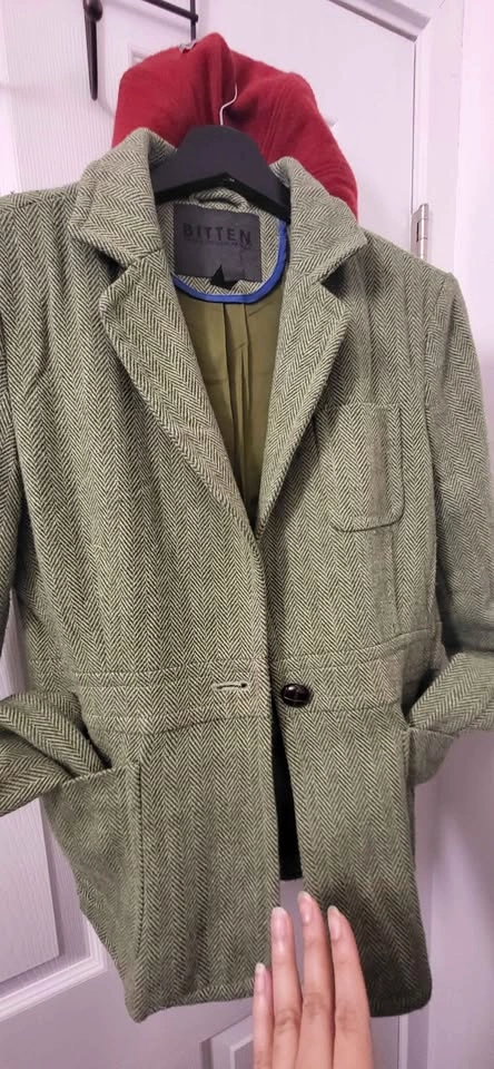 Green checkered jacket, Women's M - photo 4