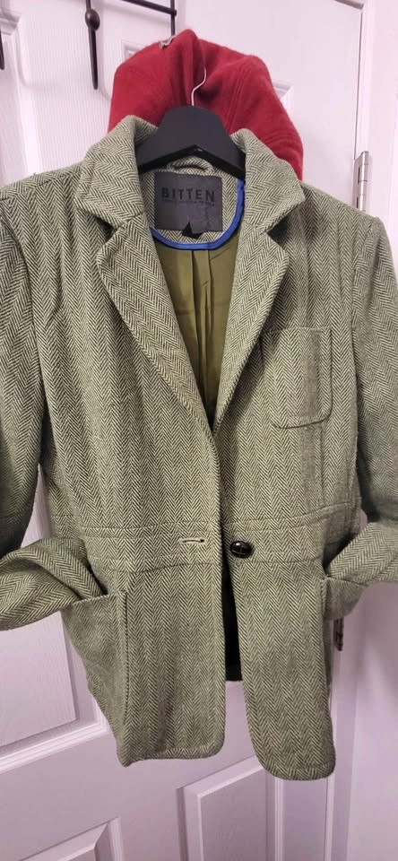 Green checkered jacket, Women's M - photo 5