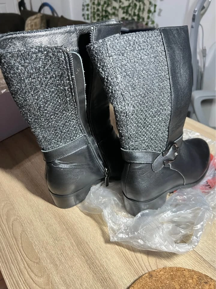 Women's Genuine Leather Boots Size 8.5 - photo 3