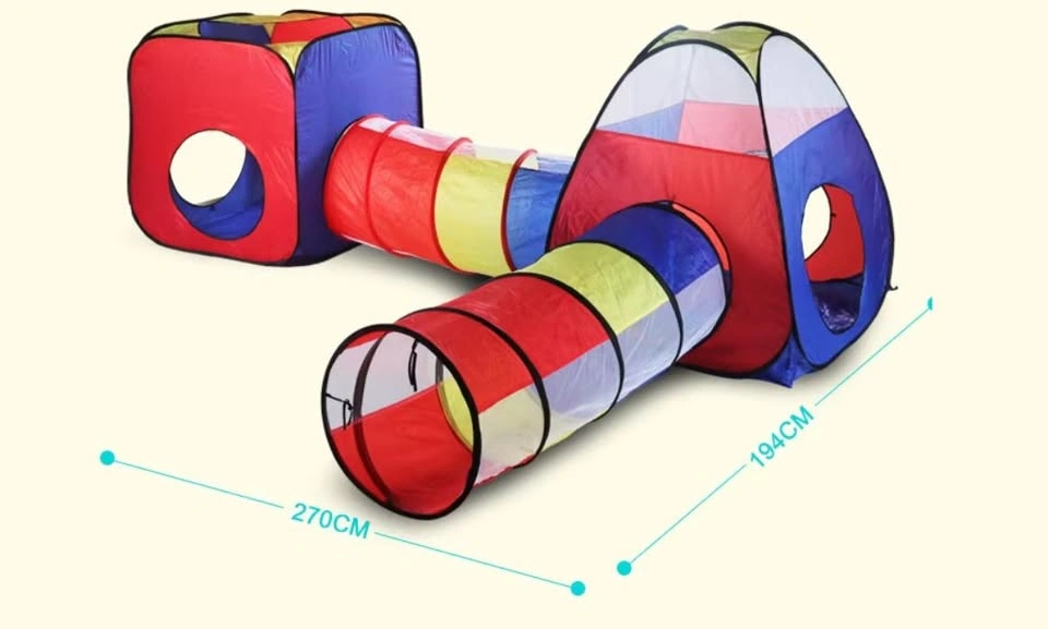 NEW 4 in 1 Pop Up Play Tent with Tunnel, Playhouse, Ball Pit - photo 2