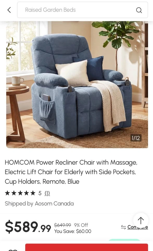Big Power Recliner Chair with Massage!!! - photo 2