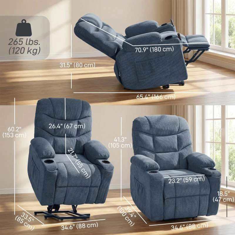 Big Power Recliner Chair with Massage!!! - photo 4
