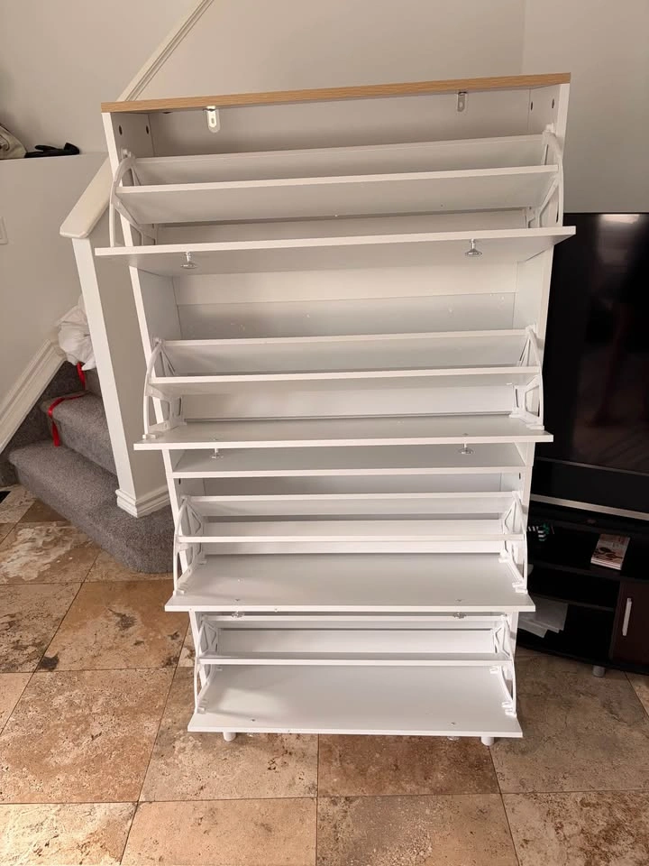 Big Narrow Shoe Cabinet with 4 Flip Drawers!! - photo 5