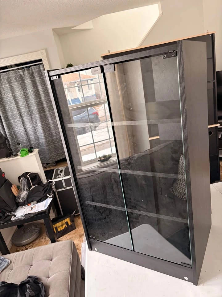5-Tier AV Media Stand with Push to Open Glass Doors!! - photo 4