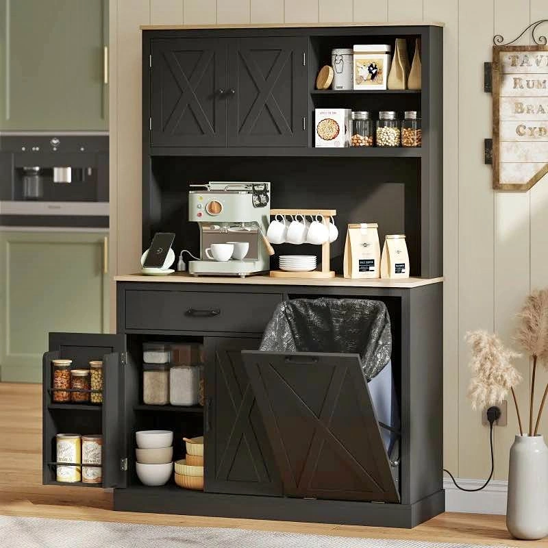 69" Pantry Cabinet with Charging Station
