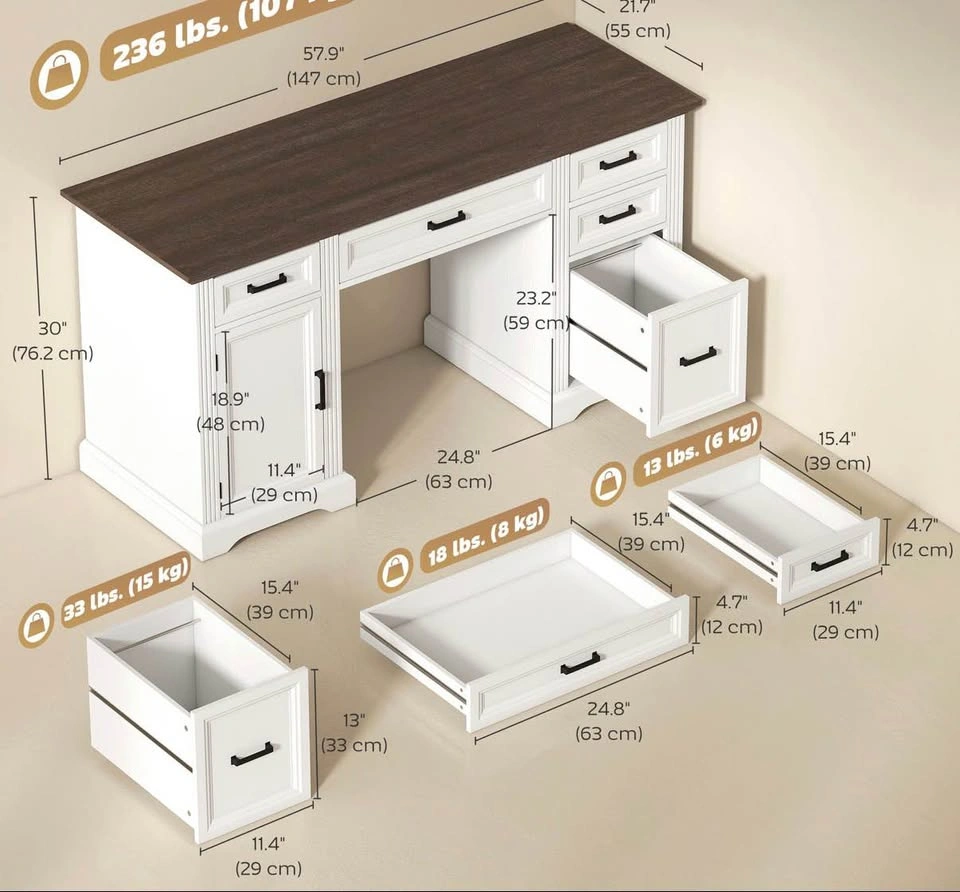 58" Home Office Desk! - photo 3