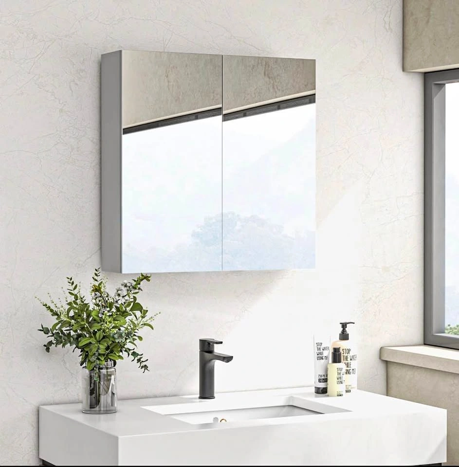 Brand New Assembled Wall Mounted Bathroom Mirror Cabinet