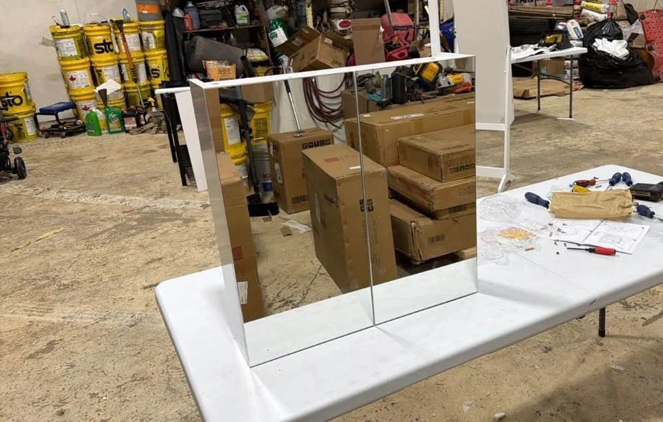 Brand New Assembled Wall Mounted Bathroom Mirror Cabinet - photo 4
