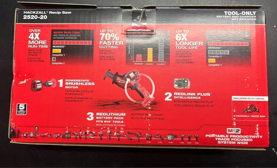 Milwaukee M12 FUEL HACKZALL Recip Saw 2520-20 - photo 2