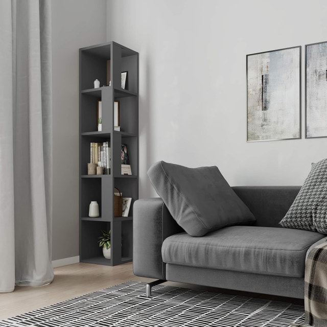 5-Tier Corner Bookcase – Modern Corner Shelf