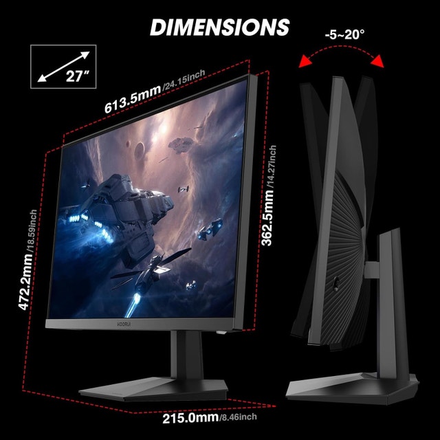 KOORUI 27” Gaming Monitor – 165Hz – 1ms – $100 - photo 2