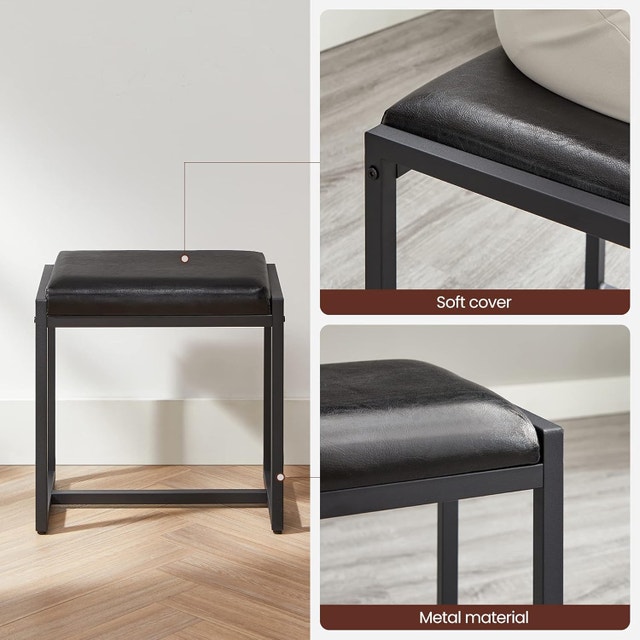 🚨Vanity Set with Mirror & Stool – Tri-Fold Mirror – $40 - photo 4