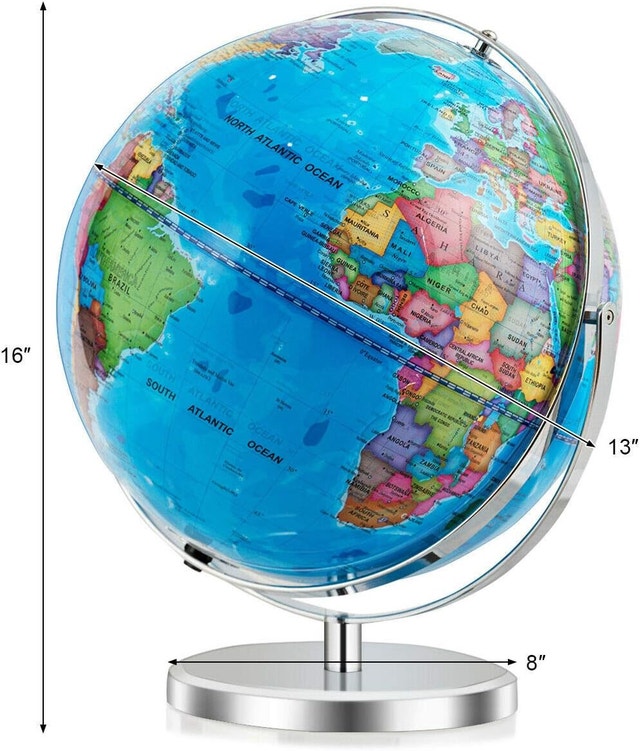 🚨13” World Globe with LED Light - Educational $30🚨 - photo 2