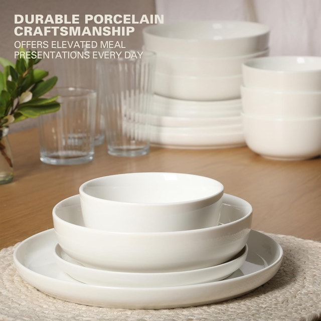 ⭐️Porcelain Dinnerware Set – 12 Pieces Chip & Scratch Resistant - photo 2