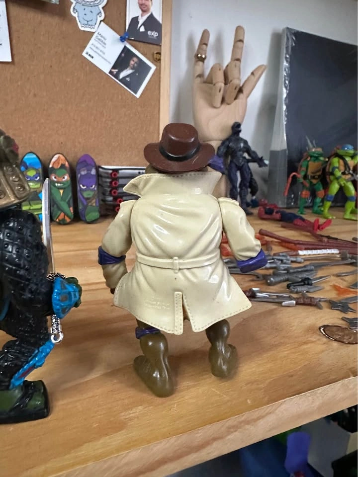 Vintage Donatello Trench Coat Figure - 1990 - TMNT - photo 5